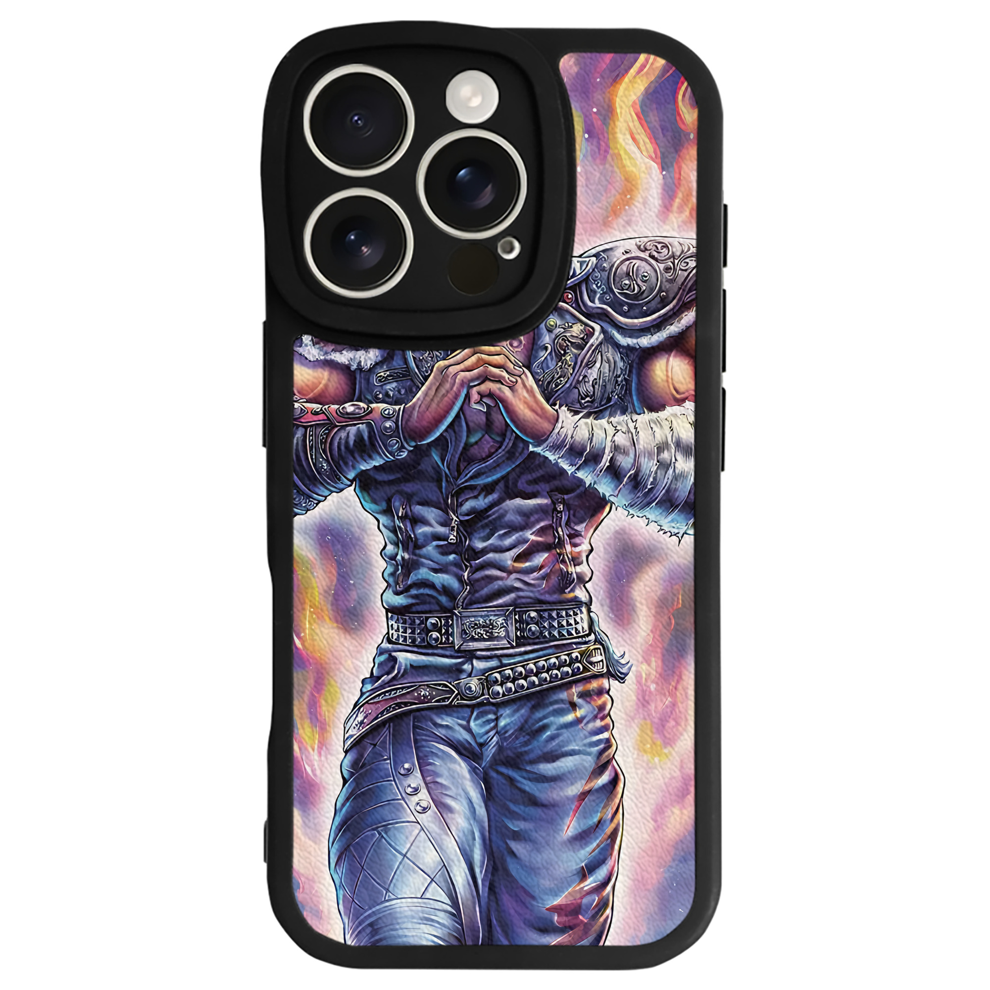 （画像用） 北斗の拳 Fist of the North Star 【iPhone 16シリーズ対応】シリコンスマホケース（レザー調） 材質：シリコン